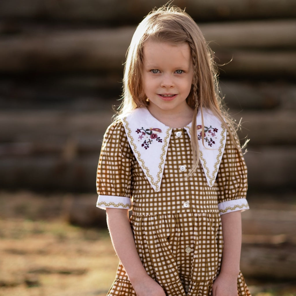 shirley Bredal I dress I Cotton I Gingham dress - Turmeric I Age 2-3Y shirley Bredal I dress I Cotton I Gingham dress - Turmeric I Age 2-3Y