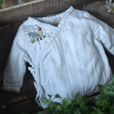 Softy wrap cardigan with chicken - Pale Blue