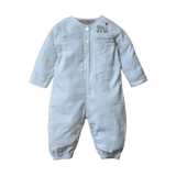 Softy jumpsuit with chicken - Pale Blue