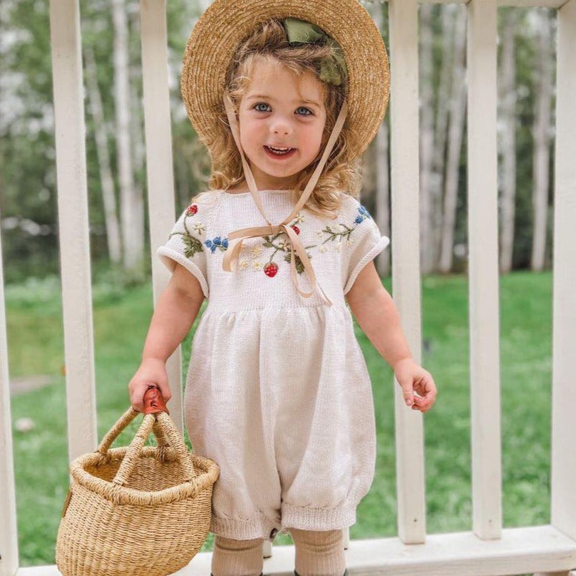Shirley Bredal | Romper | Cotton Strawberry | Strawberry Romper (Cotton) - Marshmellow