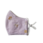 Uniqua face mask with flowers - lilac