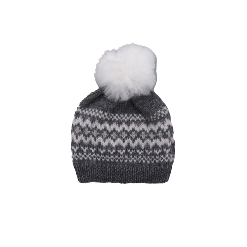 Summit hat with fur - winter grey