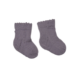 Hand knit frill socks - Lavender