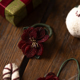 hand beaded hellebore napkin ring