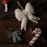 Personalized bow ornament - White