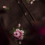 Heirloom Rose cardigan - Chocolate (PRE-ORDER)