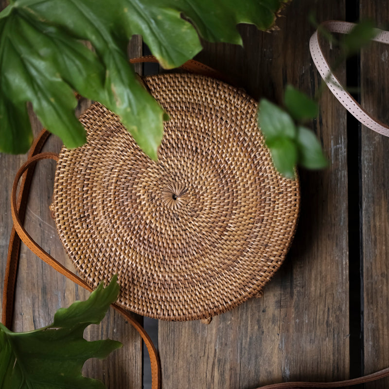 Round boho bag (Mama) - Smoke