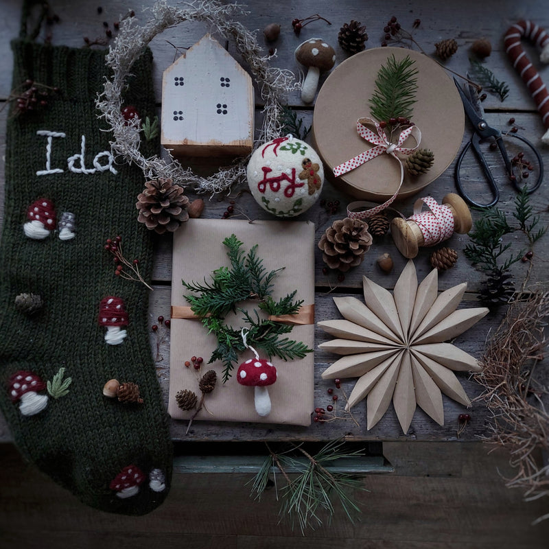 Personalized Mushroom Stocking - Moss