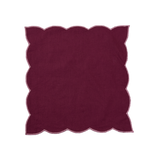 Heirloom Scalloped Napkin - Grape