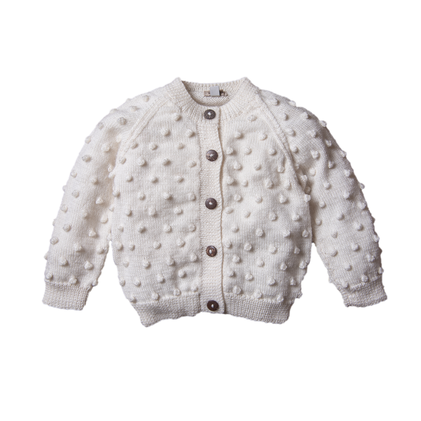 Bubble cardigan Cream white