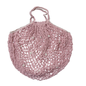 Crochet Shopper (Mama) - Pink with White dots