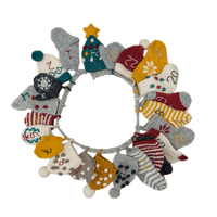 Handmade Multicolor Wool Advent Calendar | Handcrafted Wool Decor Handmade Multicolor Wool Advent Calendar | Handcrafted Wool Decor