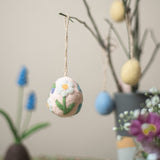 Artisan Easter Egg ornament Flowers - Pink