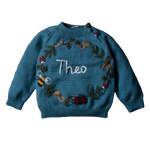 Personalized Forest Bugs sweater - Petroleum