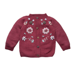 Flora cardigan - Deep Berry