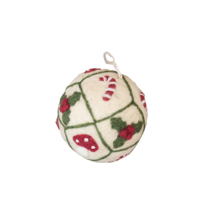 Bauble Grid Ornament with Mushroom