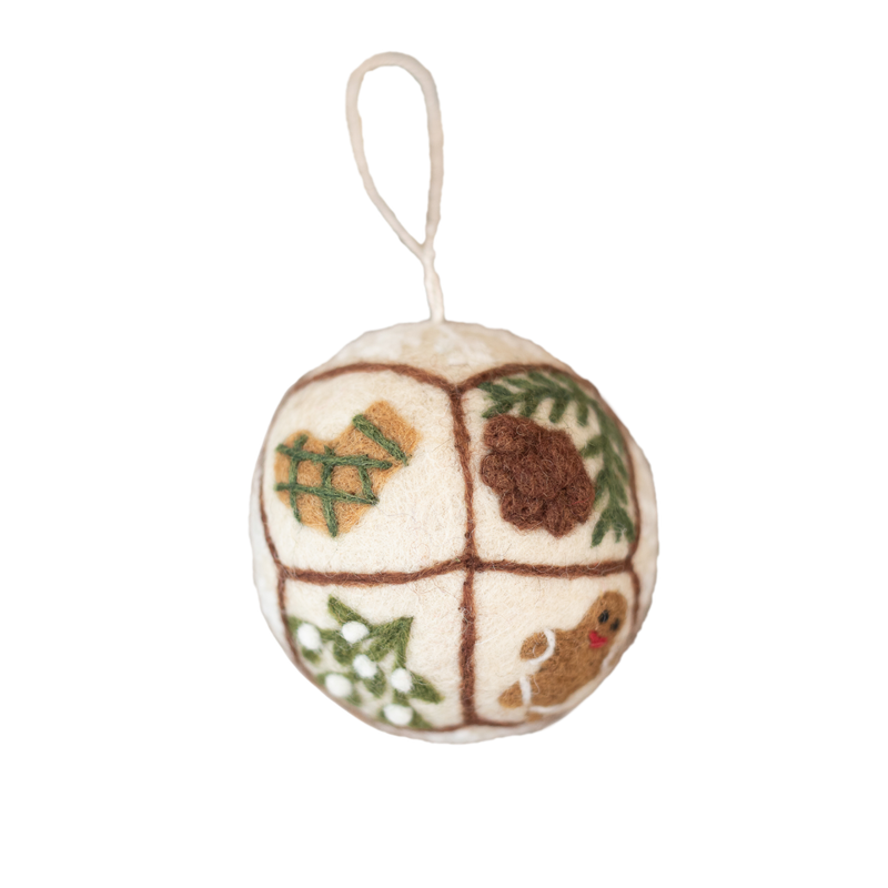 Bauble Grid Ornament with Gingerbread