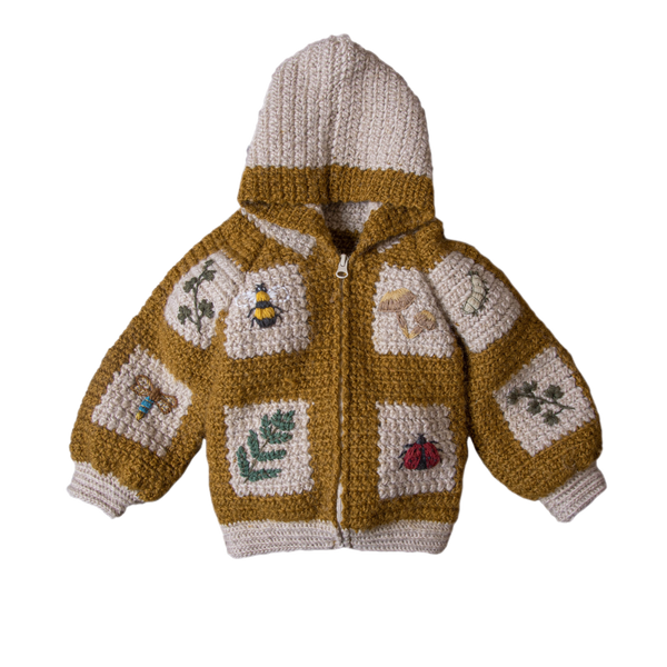 Bugs Life jacket - Amber | Wool kids jacket with embroidery