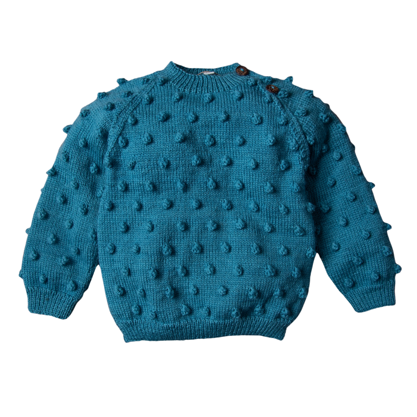 Hand knit Bubble sweater Caramel, baby I Shirley Bredal