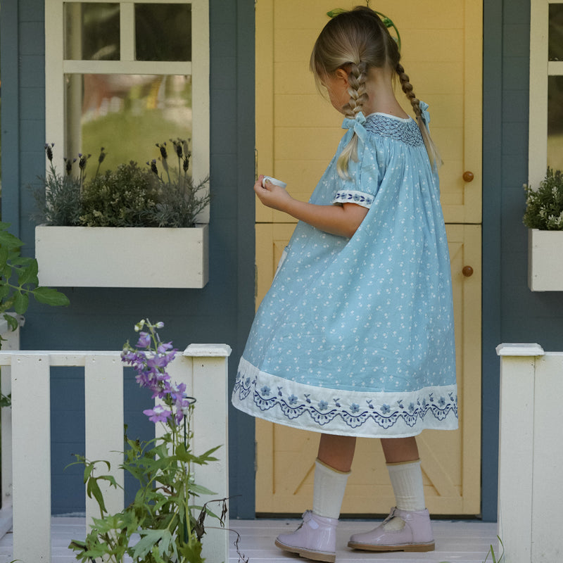 dove blue dress Pleated Wrap Dress