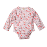 Strawberry jersey onesie - Dahlia