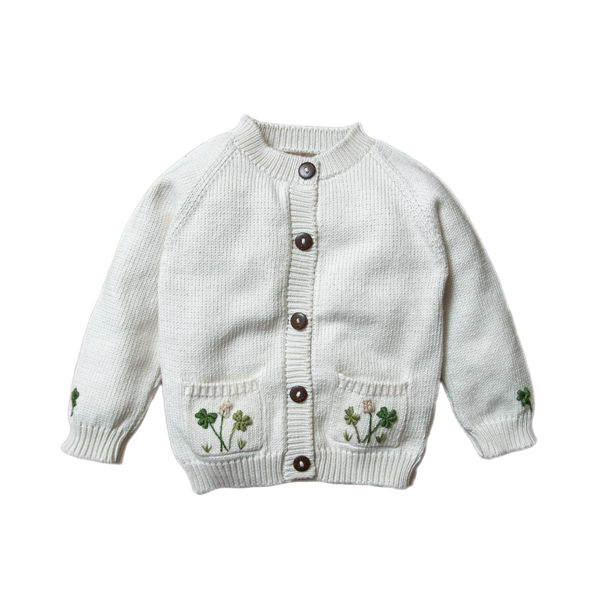 Clover cardigan (Cotton) - Marshmellow