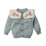 Little Birdie cardigan (Cotton) - Duck Blue