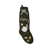 Personalized Goose Stocking - Moss