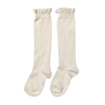 Knee high Sock with Lace - Linen