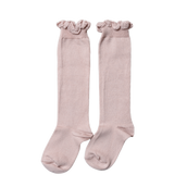 Knee high Sock with Lace - Rose