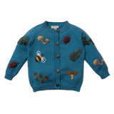 bugs life cardigan in petroleum color