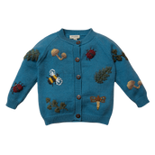 Bugs Life cardigan - Petroleum