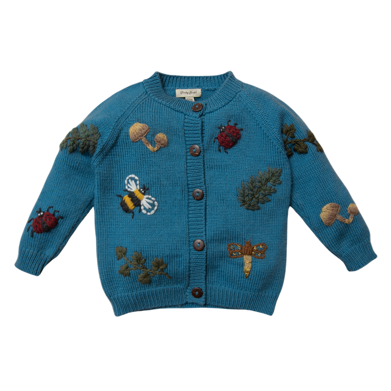 bugs life cardigan in petroleum color