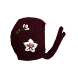 hellebores bonnet for kids and baby in grape color