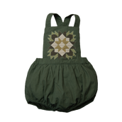 Patchwork romper - Moss