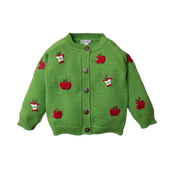 Apple cardigan - Leek Green
