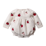 Apple romper - Cream White