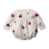 Apple romper - Cream White