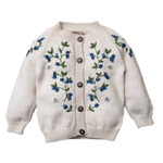 Blueberries cardigan (Cotton) - Marshmellow