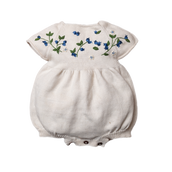 Blueberries romper (Cotton) - Marshmellow