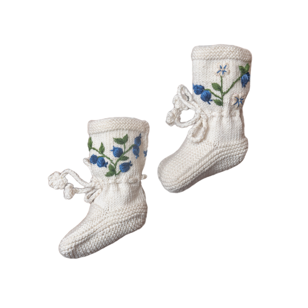 Blueberries footies (Cotton) - Marshmellow