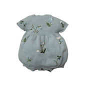 Botanical romper (Cotton) - Duck Blue