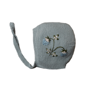 Botanical bonnet (Cotton) - Duck Blue