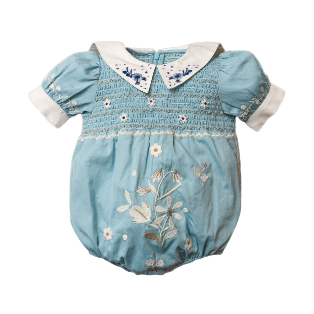 Mima Romper | Dove Blue
