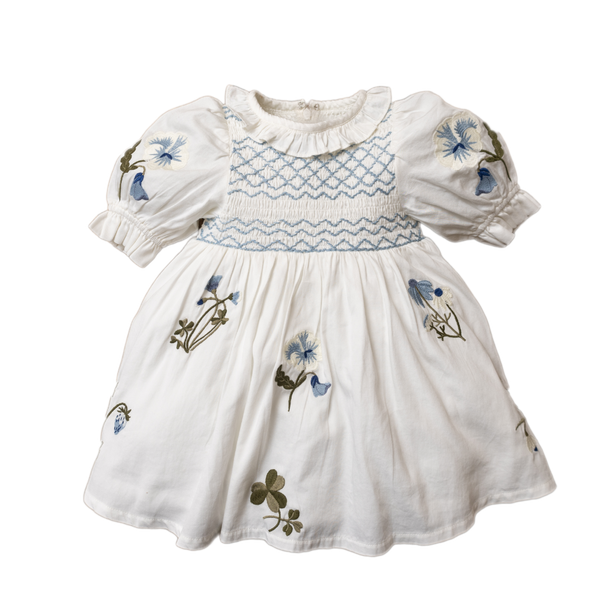 volume dress with flowers for kids