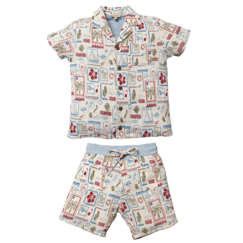 holiday print set for boys