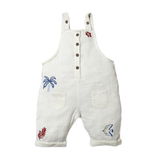 white muslin dungarees for kids