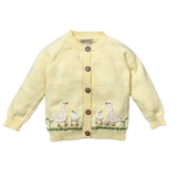 Spring Geese cardigan (Cotton) - Butter Lemon