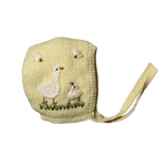 Spring geese bonnet (Cotton) - Butter Lemon
