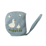 Spring geese bonnet (Cotton) - Duck Blue
